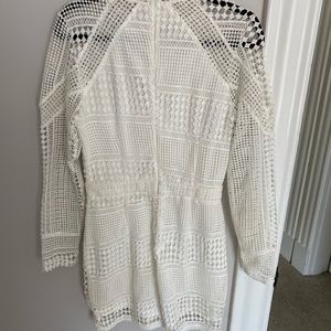 White Dress with mesh arms